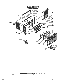 CABINET Diagram and Parts List for AR0700XX0  Whirlpool Air Conditioner