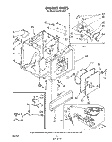 CABINET Diagram and Parts List for CG2951XSW1  Whirlpool Dryer