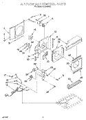 AIRFLOW AND CONTROL Diagram and Parts List for ACQ062XG0  Whirlpool Air Conditioner