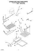 LOWER UNIT AND TUBE Diagram and Parts List for KBLC36FKS00  KitchenAid Refrigerator