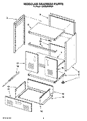 MODULAR GEARBOX PARTS Diagram and Parts List for GAGB28KDSG01  Whirlpool Cabinet