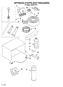 OPTIONAL  PARTS (NOT INCLUDED) Diagram and Parts List for MACQ122XK1  Whirlpool Air Conditioner