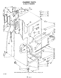 CABINET Diagram and Parts List for ET18HKXSW02  Whirlpool Refrigerator