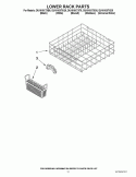 LOWER RACK PARTS Diagram and Parts List for DU1015XTXB5  Whirlpool Dishwasher