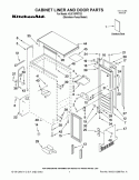 CABINET LINER AND DOOR PARTS Diagram and Parts List for KUIC15PRTS3  KitchenAid Ice Maker