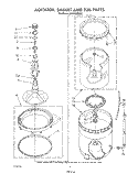 AGITATOR, BASKET AND TUB Diagram and Parts List for LA5700XSW2  Whirlpool Washer