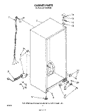 CABINET Diagram and Parts List for EV110CXSW00  Whirlpool Freezer