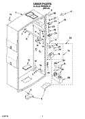 LINER PARTS Diagram and Parts List for PVWM600LY1  Whirlpool Cabinet
