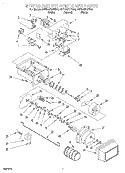 MOTOR AND ICE CONTAINER Diagram and Parts List for 3VED29DQFN00  Whirlpool Refrigerator