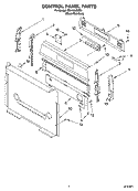 CONTROL PANEL PARTS Diagram and Parts List for GS445LEMS2  Whirlpool Range