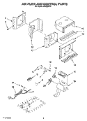 AIR FLOW AND CONTROL PARTS Diagram and Parts List for ACE082PT3  Whirlpool Air Conditioner