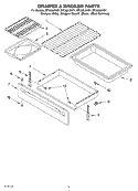 DRAWER AND BROILER Diagram and Parts List for RF368LXKT1  Whirlpool Range