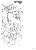 SHELF Diagram and Parts List for RT21AKXKQ07  Roper Refrigerator