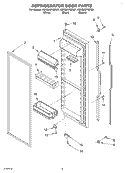 REFRIGERATOR DOOR Diagram and Parts List for KSRG25FKBL01  KitchenAid Refrigerator