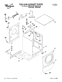 TOP AND CABINET, LITERATURE Diagram and Parts List for GHW9100LW0  Whirlpool Washer