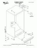 CABINET PARTS Diagram and Parts List for EV185NXTN01  Whirlpool Freezer
