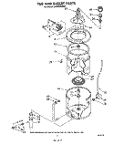 TUB AND BASKET Diagram and Parts List for LA7680XKW2  Whirlpool Washer