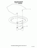 HEATER PARTS Diagram and Parts List for KUDE70FVPA3  KitchenAid Dishwasher