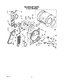 BULKHEAD Diagram and Parts List for LE5705XPW0  Whirlpool Dryer