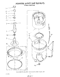 AGITATOR, BASKET AND TUB Diagram and Parts List for LA6058XTM0  Whirlpool Washer