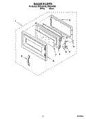 DOOR PARTS Diagram and Parts List for MHE14XKQ2  Roper Microwave