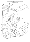 AIR FLOW AND CONTROL Diagram and Parts List for ACQ184XG0  Whirlpool Air Conditioner