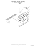 CONTROL PANEL PARTS Diagram and Parts List for YGY397LXUQ05  Whirlpool Range