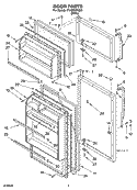 DOOR PARTS Diagram and Parts List for IT14DKXRQ00  Inglis Refrigerator
