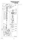 GEARCASE PARTS Diagram and Parts List for 7MLSC9545JQ5  Whirlpool Washer
