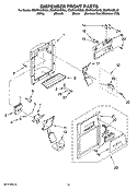 DISPENSER FRONT PARTS Diagram and Parts List for ED5FHAXSQ03  Whirlpool Refrigerator