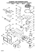 CABINET AND STIRRER PARTS Diagram and Parts List for KEMC307KBL02  KitchenAid Microwave Oven Combo