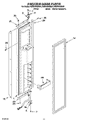 FREEZER DOOR PARTS Diagram and Parts List for KSSS48QMW01  KitchenAid Refrigerator