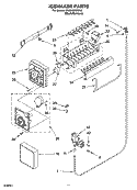ICEMAKER PARTS Diagram and Parts List for IR2MHMXRS00  Whirlpool Refrigerator