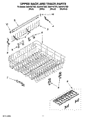 UPPER RACK AND TRACK PARTS Diagram and Parts List for GU2451XTST2  Whirlpool Dishwasher
