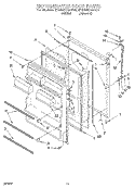 REFRIGERATOR DOOR, LIT/OPTIONAL Diagram and Parts List for ET20NKXAN03  Whirlpool Refrigerator