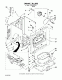 CABINET PARTS Diagram and Parts List for CGDS1043VQ1  Crosley Dryer