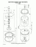 AGITATOR, BASKET AND TUB PARTS Diagram and Parts List for IV4600X0  Inglis Washer