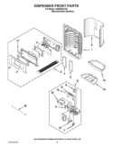 DISPENSER FRONT PARTS Diagram and Parts List for GI6SDRXXY07  Whirlpool Refrigerator