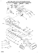 MOTOR AND ICE CONTAINER Diagram and Parts List for ED22DCXBB00  Whirlpool Refrigerator