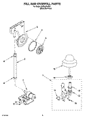FILL AND OVERFILL PARTS Diagram and Parts List for KUDL01ILBS0  KitchenAid Dishwasher