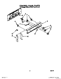 CONTROL PANEL Diagram and Parts List for FEP310YW0  Roper Range