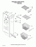 FREEZER LINER PARTS Diagram and Parts List for 6GD5SHGXSS07  Whirlpool Refrigerator