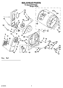 BULKHEAD PARTS, OPTIONAL PARTS (NOT INCLUDED) Diagram and Parts List for WED5310SQ0  Whirlpool Dryer