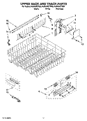 UPPER RACK AND TRACK PARTS Diagram and Parts List for KUDA03CTBS0  KitchenAid Dishwasher