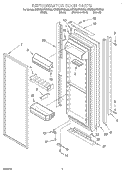 REFRIGERATOR DOOR Diagram and Parts List for KSRB25FHSS02  KitchenAid Refrigerator