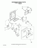 DISPENSER FRONT PARTS Diagram and Parts List for CS22CFXTS03  Crosley Refrigerator