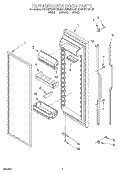 REFRIGERATOR DOOR Diagram and Parts List for KSUP27QDBL05  KitchenAid Refrigerator