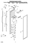 FREEZER DOOR PARTS Diagram and Parts List for KSRI22FNSS00  KitchenAid Refrigerator