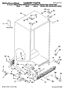 CABINET PARTS Diagram and Parts List for KSRP25FTWH00  KitchenAid Refrigerator