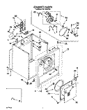 SECTION Diagram and Parts List for REL4422AW0  Roper Dryer